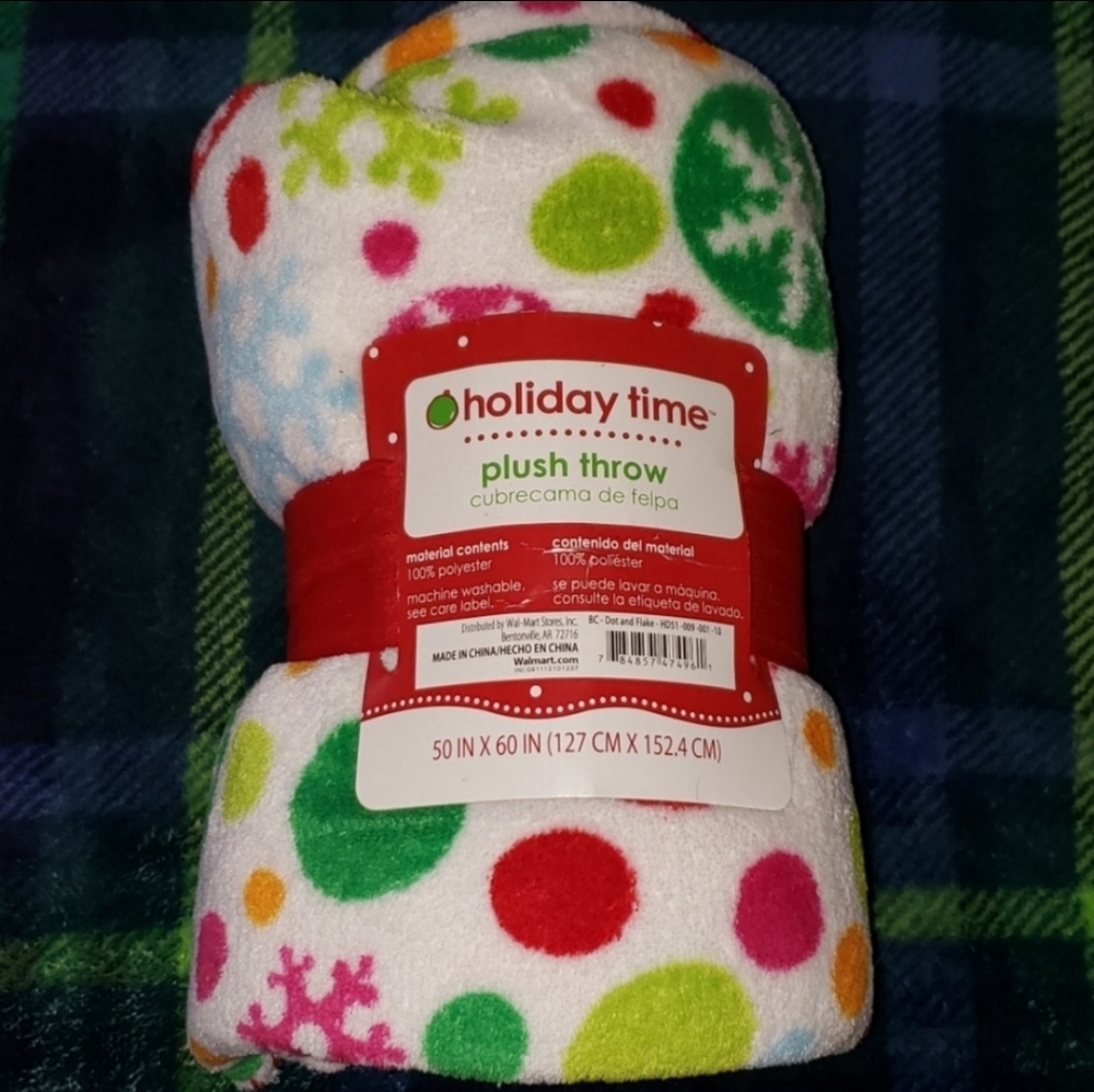 Holiday Time Cozy Fleece Blanket 50×60 throw